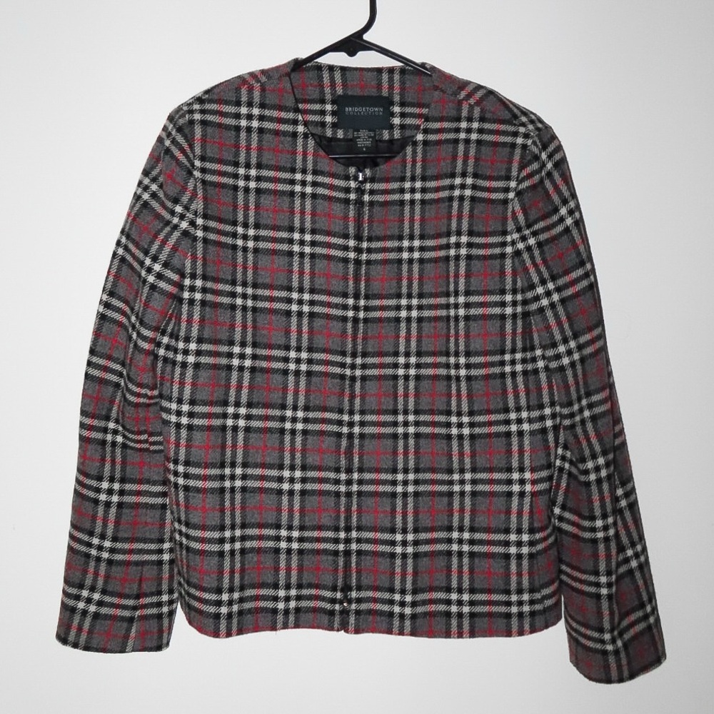 Vintage plaid wool jacket